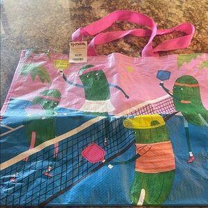 T.J.Maxx Pink & Blue Pickleball Tote Bag